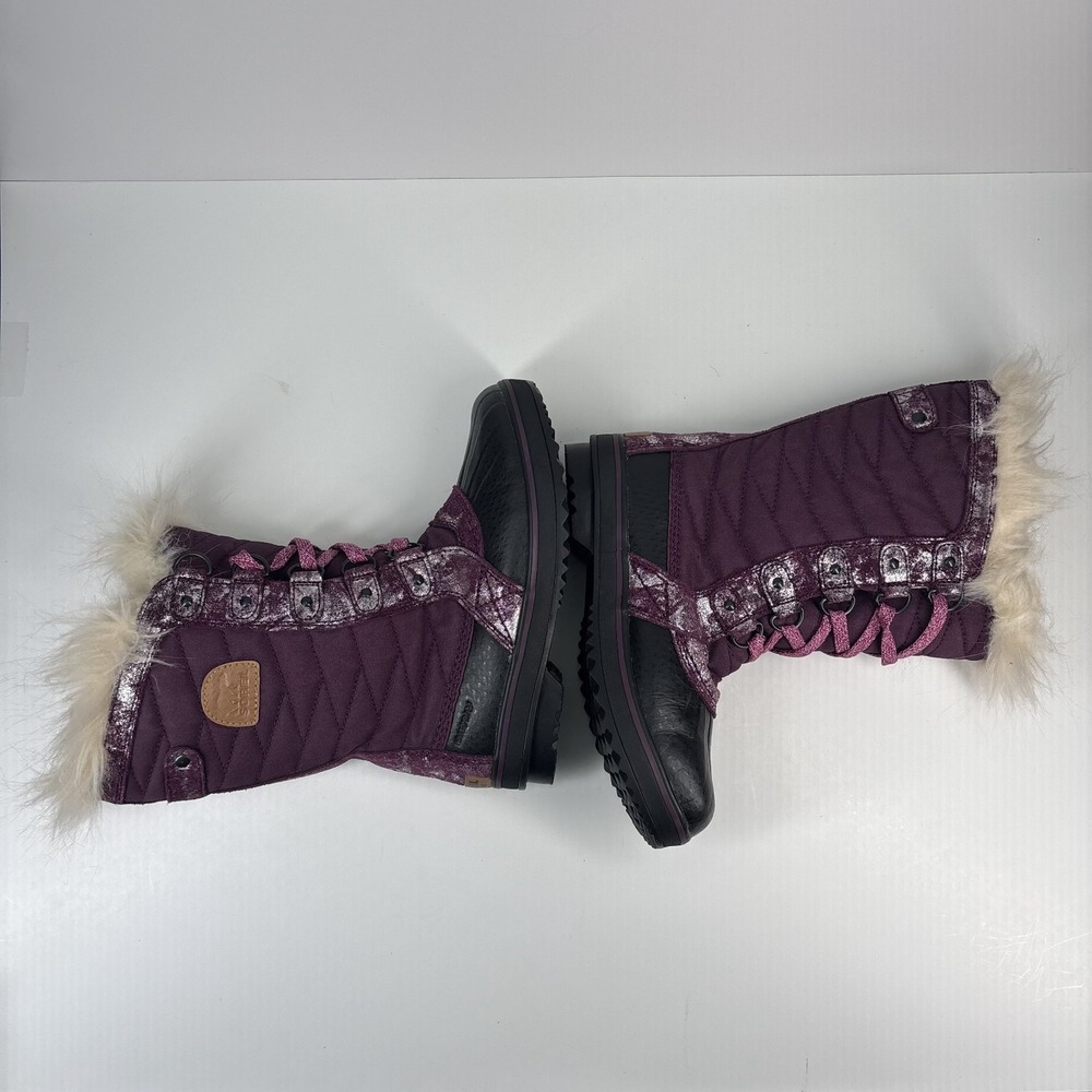 Sorel Tofino II Youth US 3 Purple Waterproof Winter Snow Boots‎ Faux Fur Cuff - Picture 4 of 16